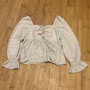SHEIN curve long sleeve blouse
